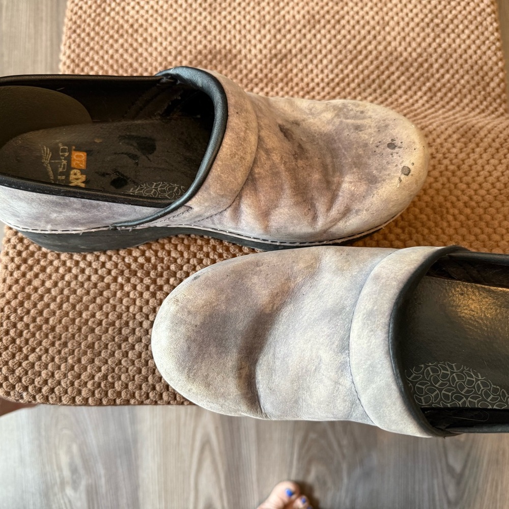Dansko Gray Mules